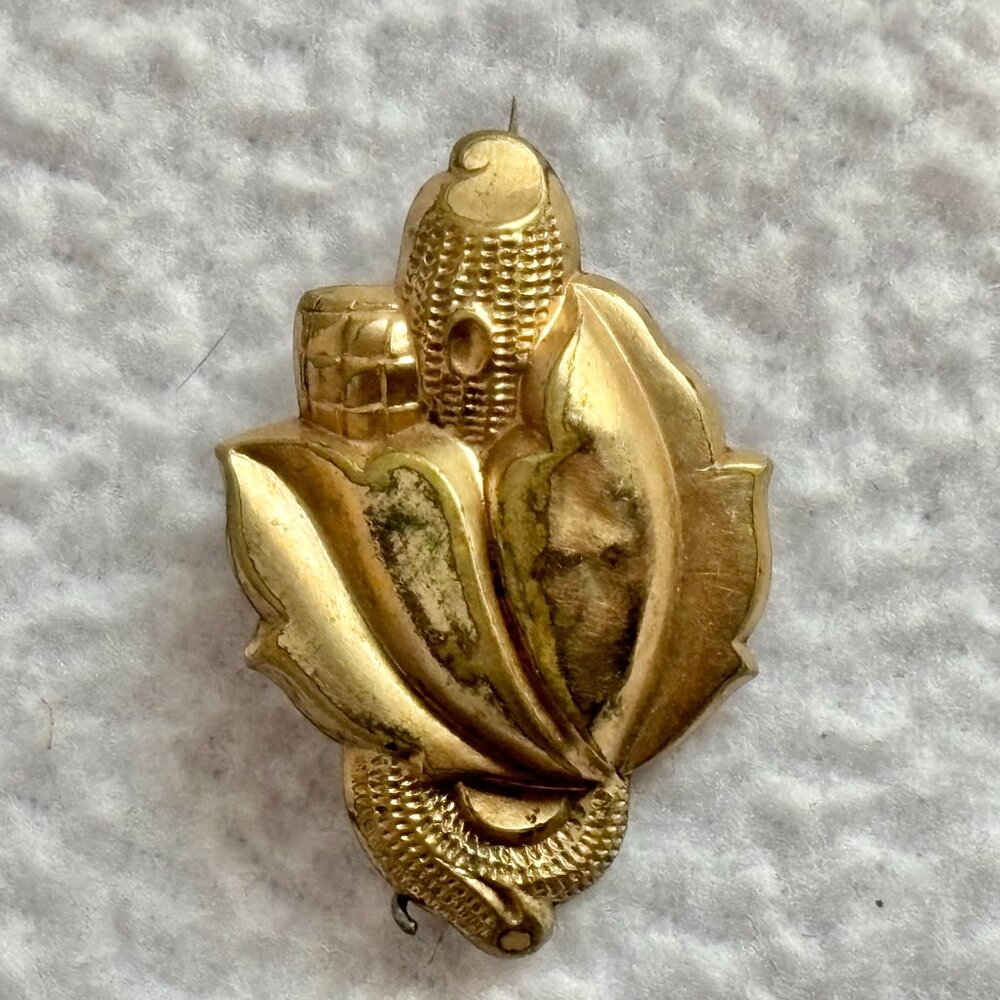Antique Victorian Corn Design Brooch Pin Unsigned